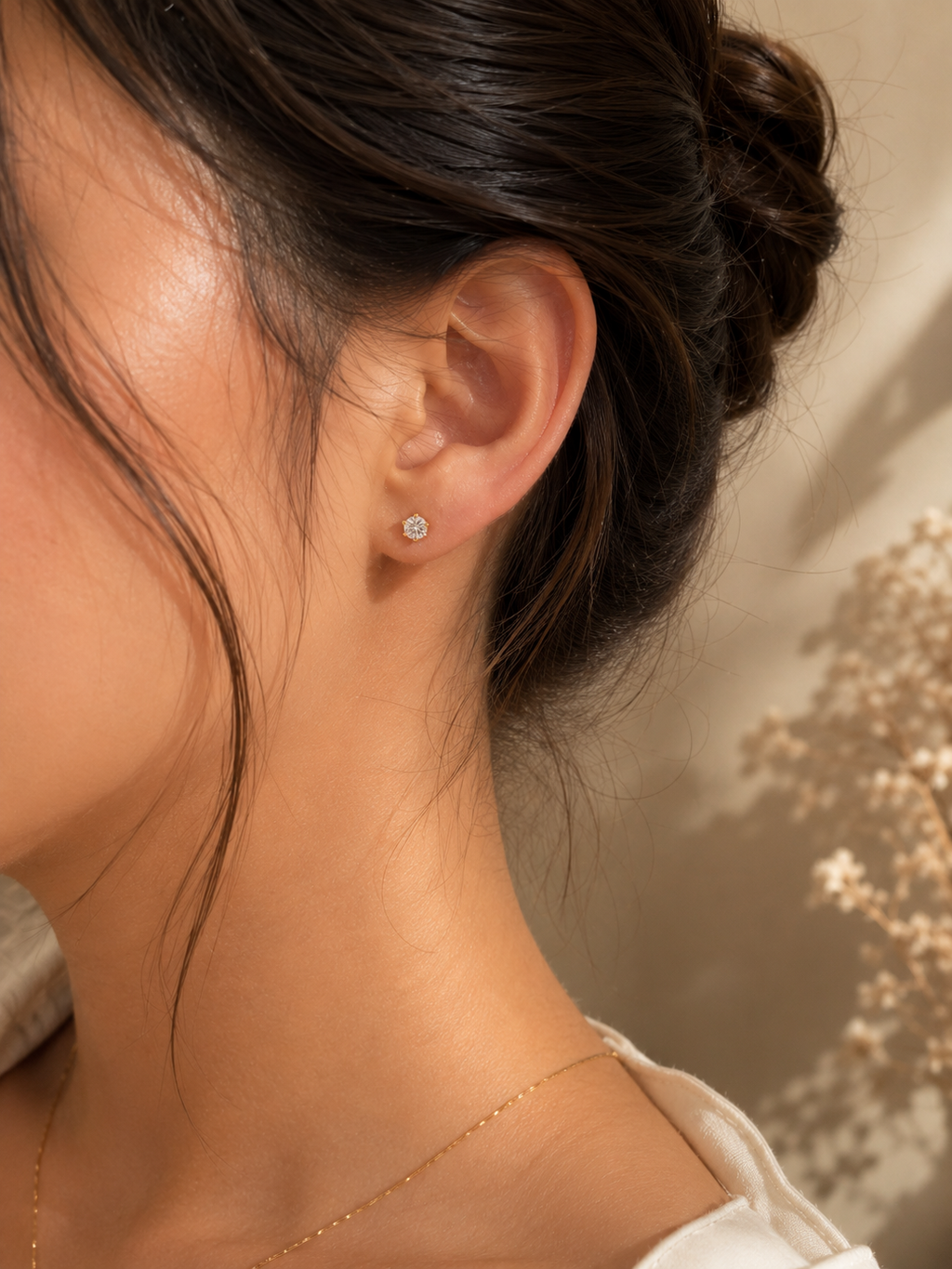 Aretes de lujo de plata 925 bañados en oro, con certificado de piedra